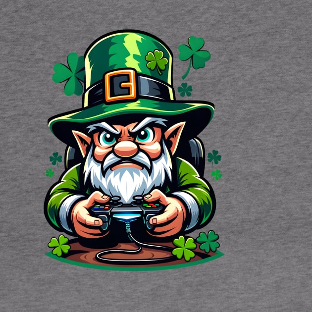 St. Patrick's Day Gamer Gnome by Luvleigh